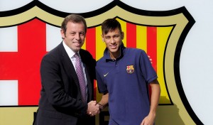 Sandro Rosell y Neymar Da Silva